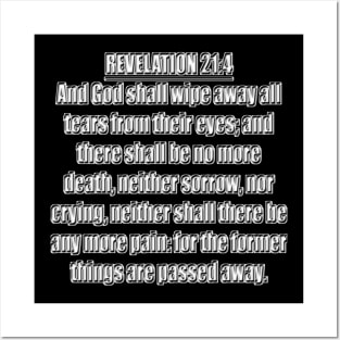 Revelation 21:4 KJV Bible Verse Posters and Art